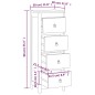 vidaXL Cómoda de madera maciza de teca 30x30x90 cm vidaXL Cómoda de madera maciza de teca 30x30x90 cm