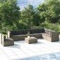 vidaXL Set de muebles de jardín 8 pzas y cojines ratán sintético gris vidaXL Set de muebles de jardín 8 pzas y cojines ratán sintético gris