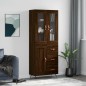 vidaXL Aparador alto madera contrachapada marrón roble 69,5x34x180 cm vidaXL Aparador alto madera contrachapada marrón roble 69,5x34x180 cm