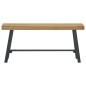 vidaXL Banco de madera maciza de teca 110 cm vidaXL Banco de madera maciza de teca 110 cm