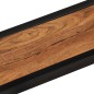 vidaXL Estantes de pared 2 uds madera maciza mango hierro 110x17x17 cm vidaXL Estantes de pared 2 uds madera maciza mango hierro 110x17x17 cm