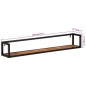vidaXL Estantes de pared 2 uds madera maciza mango hierro 110x17x17 cm vidaXL Estantes de pared 2 uds madera maciza mango hierro 110x17x17 cm