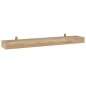 vidaXL Estantes de pared 2 unidades madera maciza de teca 110x15x6 cm