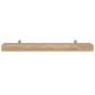 vidaXL Estantes de pared 2 unidades madera maciza de teca 110x15x6 cm
