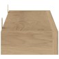 vidaXL Estantes de pared 2 unidades madera maciza de teca 110x15x6 cm