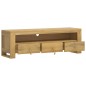 vidaXL Mueble de TV madera maciza de teca 110x30x35 cm