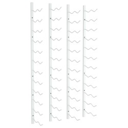 vidaXL Botellero de pared para 24 botellas 2 unidades hierro blanco