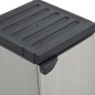 vidaXL Armario de jardín con 1 estante gris y negro 35x40x85 cm vidaXL Armario de jardín con 1 estante gris y negro 35x40x85 cm