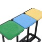 vidaXL Soportes para bolsas de basura con tapa PP multicolor 240-330 L vidaXL Soportes para bolsas de basura con tapa PP multicolor 240-330 L