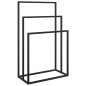 vidaXL Toallero de pie de hierro negro 48x24x79 cm vidaXL Toallero de pie de hierro negro 48x24x79 cm
