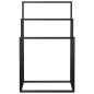 vidaXL Toallero de pie de hierro negro 48x24x79 cm vidaXL Toallero de pie de hierro negro 48x24x79 cm