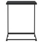 vidaXL Mesa auxiliar con ruedas de contrachapado negro 55x35x70 cm