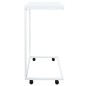 vidaXL Mesa auxiliar con ruedas de contrachapado blanco 55x35x70 cm vidaXL Mesa auxiliar con ruedas de contrachapado blanco 55x35x70 cm