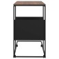 vidaXL Mesa auxiliar con ruedas de contrachapado negro 55x36x63,5 cm