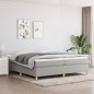 vidaXL Estructura de cama box spring tela gris claro 200x200 cm vidaXL Estructura de cama box spring tela gris claro 200x200 cm