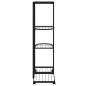 vidaXL Soporte para flores 4 alturas y ruedas hierro negro 44x23x80 cm vidaXL Soporte para flores 4 alturas y ruedas hierro negro 44x23x80 cm