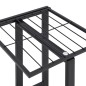 vidaXL Soporte para flores 4 alturas y ruedas hierro negro 44x23x80 cm vidaXL Soporte para flores 4 alturas y ruedas hierro negro 44x23x80 cm