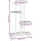 vidaXL Soporte para flores 4 alturas y ruedas hierro negro 44x23x80 cm vidaXL Soporte para flores 4 alturas y ruedas hierro negro 44x23x80 cm