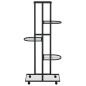 vidaXL Soporte para flores 5 alturas y ruedas hierro negro 44x23x100cm vidaXL Soporte para flores 5 alturas y ruedas hierro negro 44x23x100cm