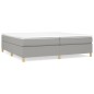 vidaXL Estructura de cama box spring tela gris claro 200x200 cm vidaXL Estructura de cama box spring tela gris claro 200x200 cm