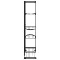 vidaXL Soporte para flores 5 alturas y ruedas hierro negro 44x23x100cm vidaXL Soporte para flores 5 alturas y ruedas hierro negro 44x23x100cm