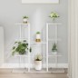 vidaXL Soporte para flores de hierro blanco 94,5x25x89 cm vidaXL Soporte para flores de hierro blanco 94,5x25x89 cm