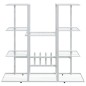 vidaXL Soporte para flores de hierro blanco 94,5x25x89 cm vidaXL Soporte para flores de hierro blanco 94,5x25x89 cm
