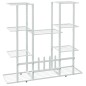vidaXL Soporte para flores de hierro blanco 94,5x25x89 cm vidaXL Soporte para flores de hierro blanco 94,5x25x89 cm
