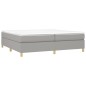 vidaXL Estructura de cama box spring tela gris claro 200x200 cm vidaXL Estructura de cama box spring tela gris claro 200x200 cm