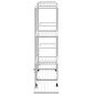 vidaXL Soporte para flores con ruedas hierro blanco 94,5x24,5x91,5 cm vidaXL Soporte para flores con ruedas hierro blanco 94,5x24,5x91,5 cm