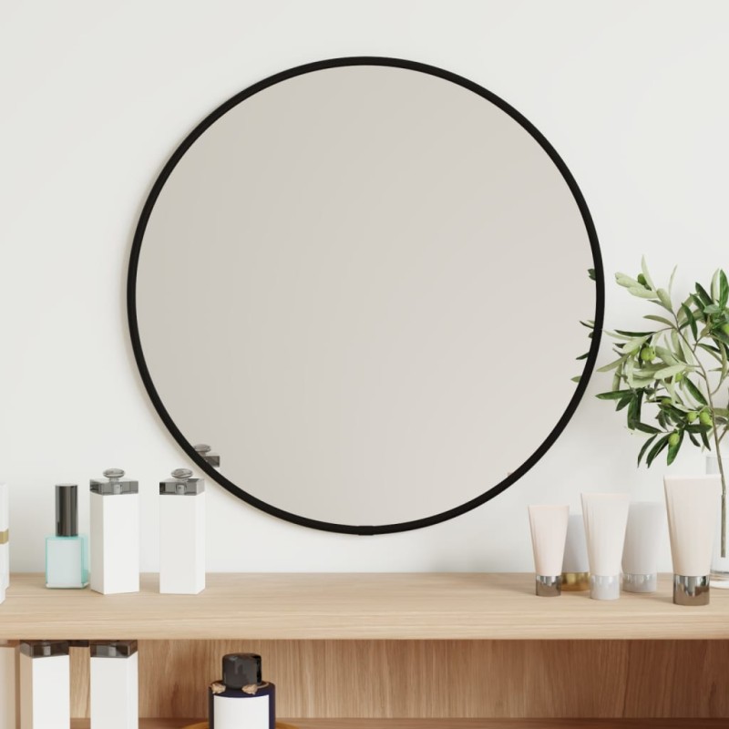 vidaXL Espejo de pared redondo negro Ø 40 cm vidaXL Espejo de pared redondo negro Ø 40 cm