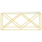 vidaXL Mesa de centro acero inoxidable y vidrio 110x45x45 cm