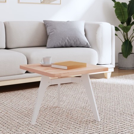 vidaXL Tablero de mesa cuadrado de madera maciza de haya 50x50x2,5 cm