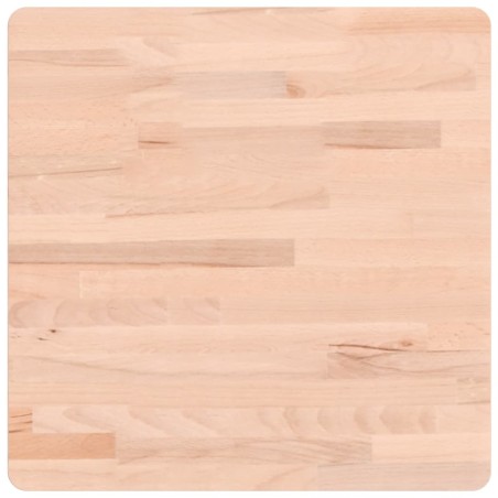 vidaXL Tablero de mesa cuadrado de madera maciza de haya 50x50x2,5 cm
