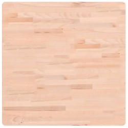 vidaXL Tablero de mesa cuadrado de madera maciza de haya 70x70x2,5 cm