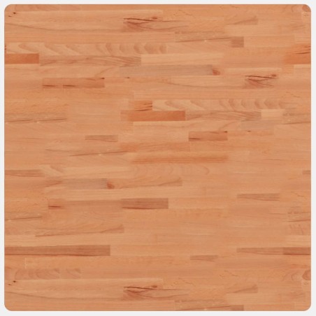 vidaXL Tablero de mesa cuadrado de madera maciza de haya 80x80x2,5 cm