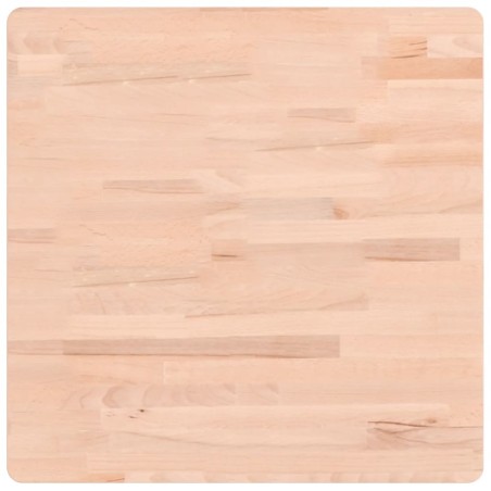 vidaXL Tablero de mesa cuadrado de madera maciza de haya 60x60x4 cm
