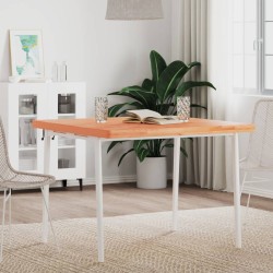 vidaXL Tablero de mesa cuadrado de madera maciza de haya 90x90x4 cm