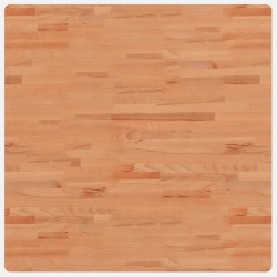 vidaXL Tablero de mesa cuadrado de madera maciza de haya 90x90x4 cm