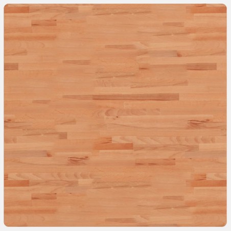 vidaXL Tablero de mesa cuadrado de madera maciza de haya 90x90x4 cm