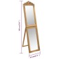 vidaXL Espejo de pie dorado 45x180 cm vidaXL Espejo de pie dorado 45x180 cm