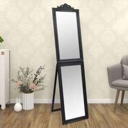 vidaXL Espejo de pie negro 45x180 cm