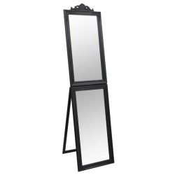 vidaXL Espejo de pie negro 45x180 cm