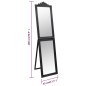 vidaXL Espejo de pie negro 45x180 cm vidaXL Espejo de pie negro 45x180 cm