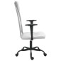 vidaXL Silla de oficina altura ajustable tela malla y cuero PE blanco vidaXL Silla de oficina altura ajustable tela malla y cuero PE blanco