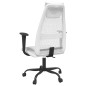 vidaXL Silla de oficina altura ajustable tela malla y cuero PE blanco vidaXL Silla de oficina altura ajustable tela malla y cuero PE blanco