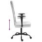 vidaXL Silla de oficina altura ajustable tela malla y cuero PE blanco vidaXL Silla de oficina altura ajustable tela malla y cuero PE blanco