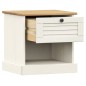 vidaXL Mesita de noche VIGO madera maciza de pino blanco 42x35x40 cm vidaXL Mesita de noche VIGO madera maciza de pino blanco 42x35x40 cm