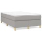 vidaXL Estructura de cama box spring tela gris claro 120x200 cm