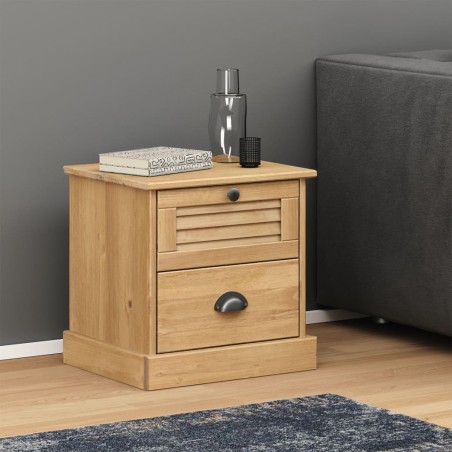 vidaXL Mesita de noche VIGO madera maciza de pino 42x35x40 cm